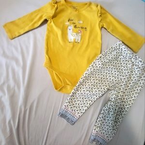 18m 2 piece llama outfit